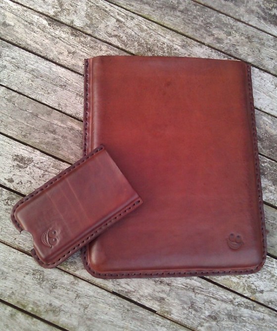 Leather iPad and iPhone cases
