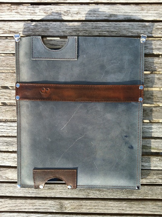 Leather iPad sleeve