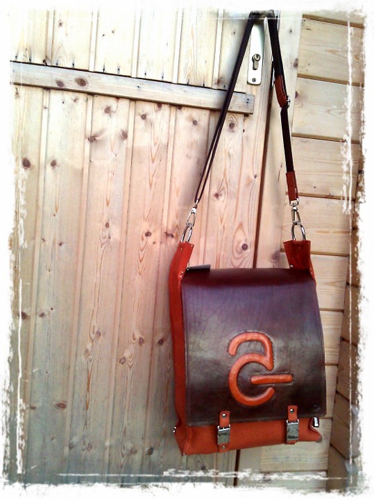 Handmade Leather Bag with Avanade Logo