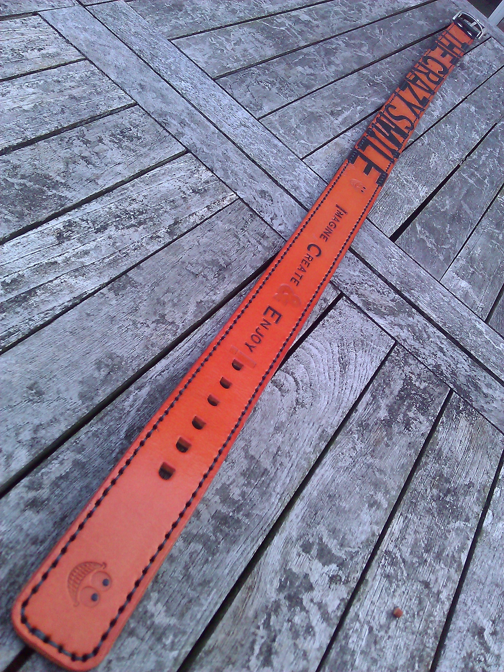 Belt#5 Handmade Leather belt detail