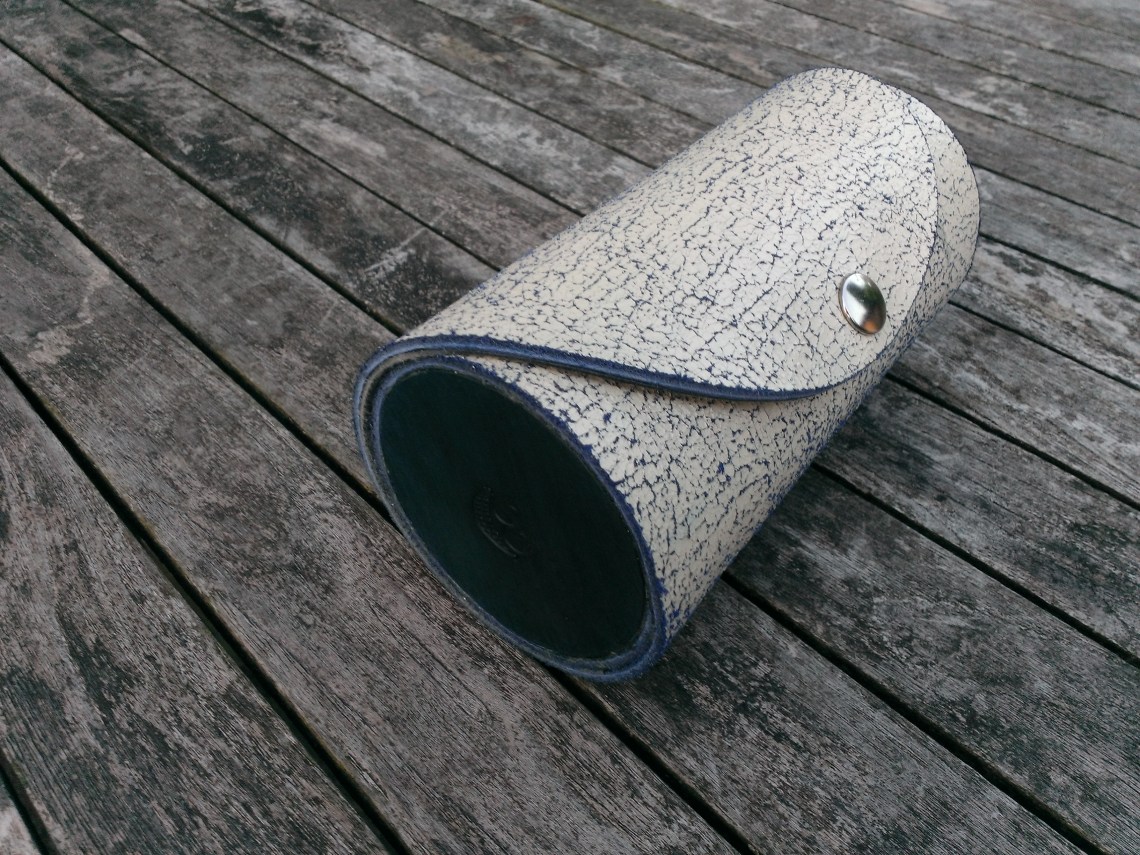 Leather lens case bottom
