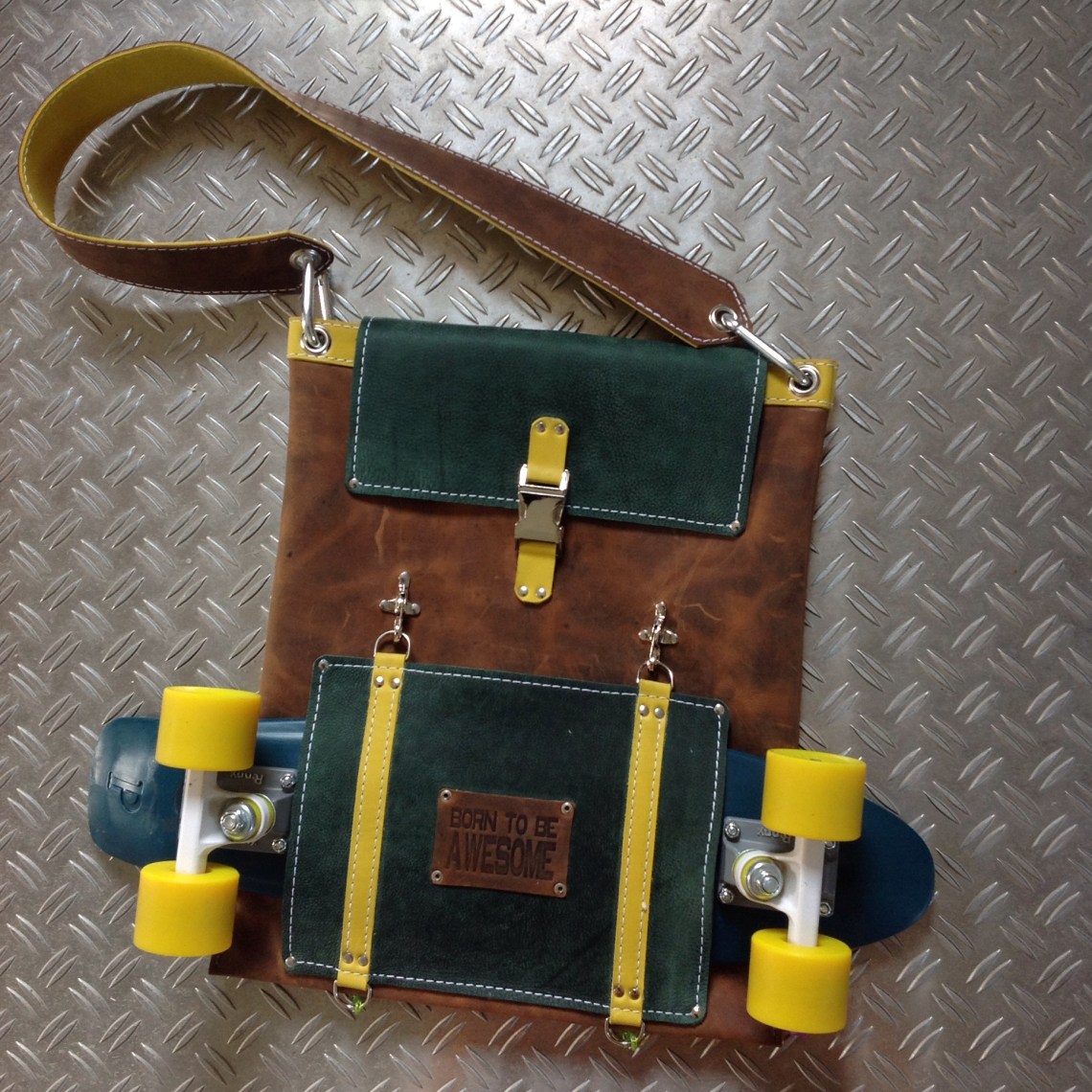 Leather Skatebag by TheCrazySmile