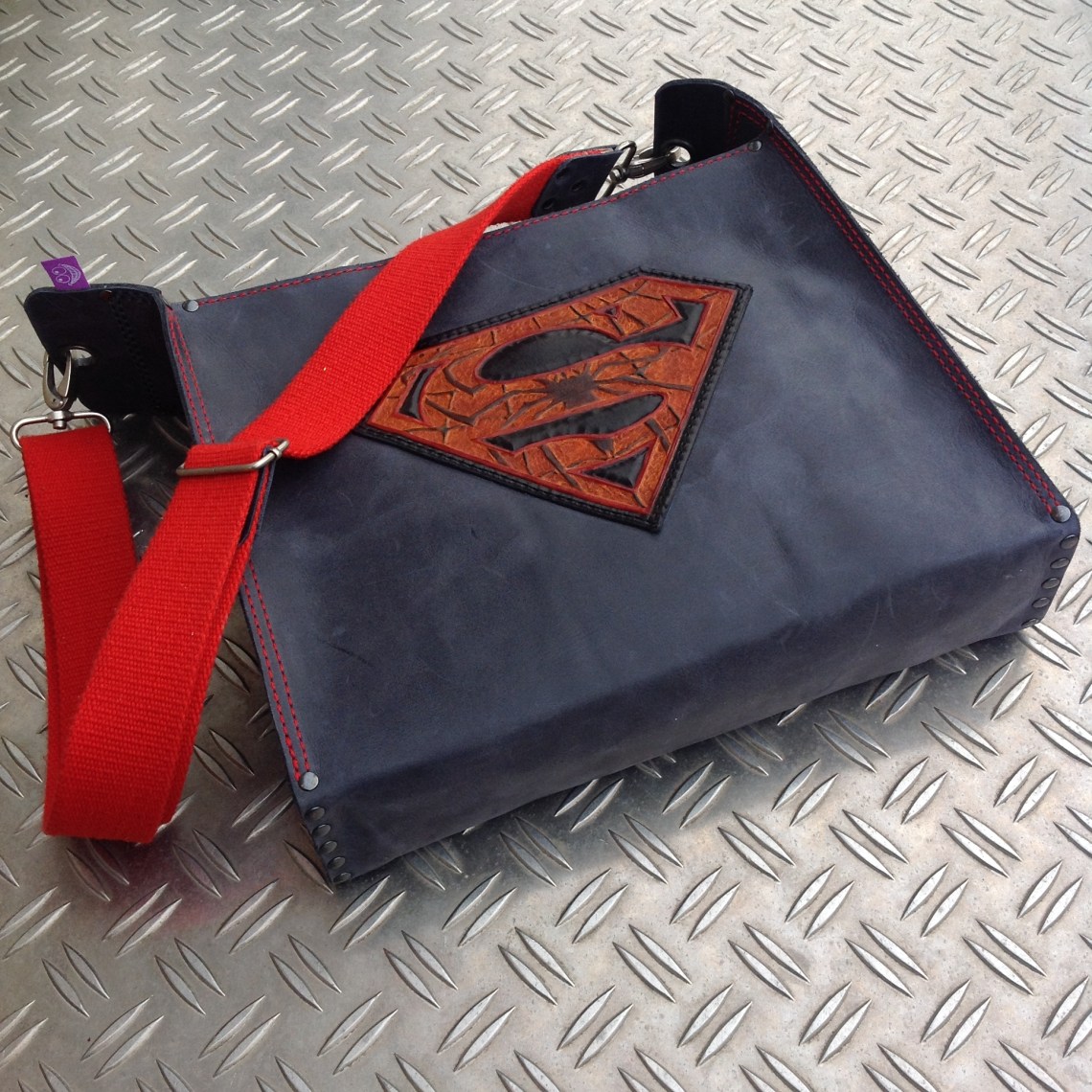 Superhero leather bag