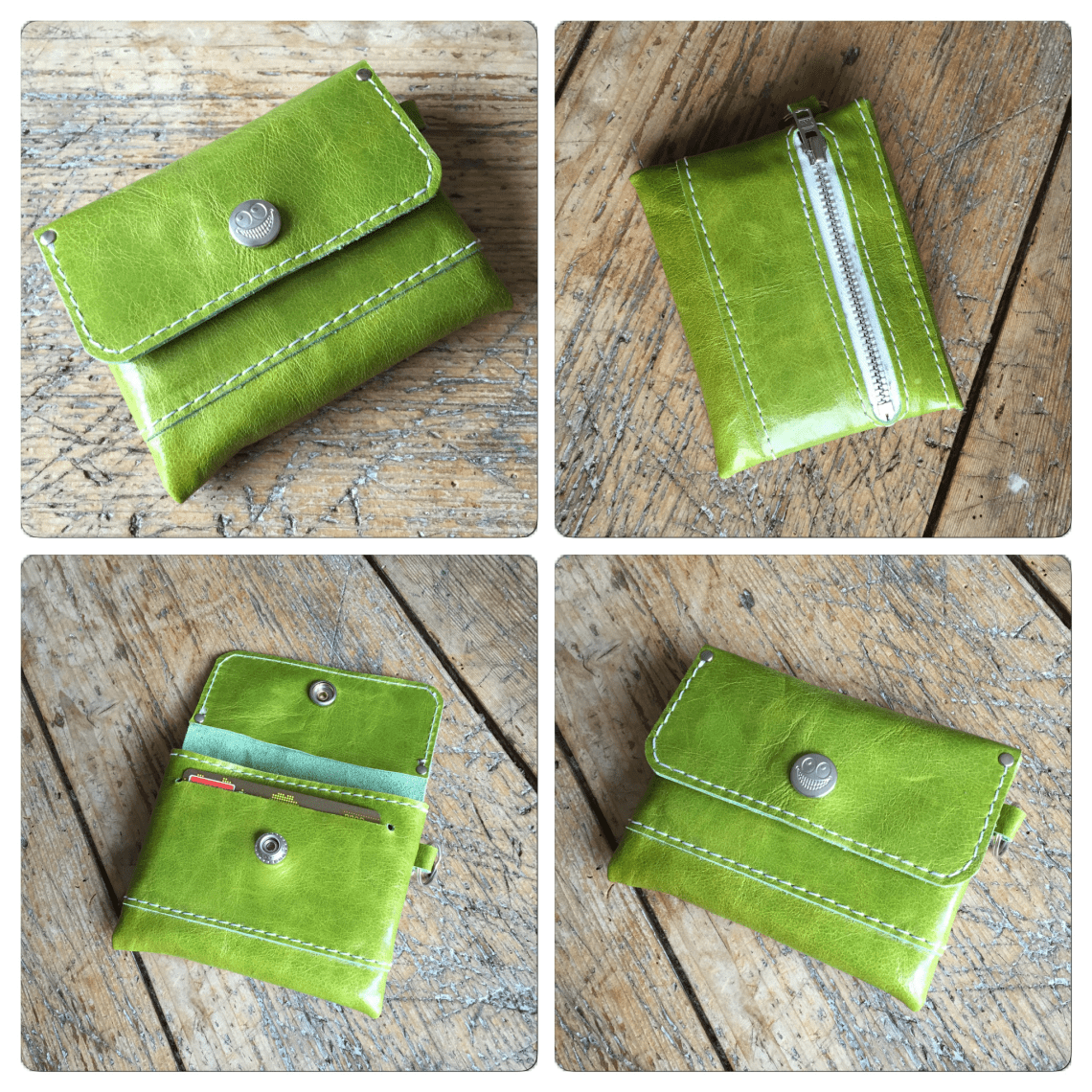 Green leather wallet