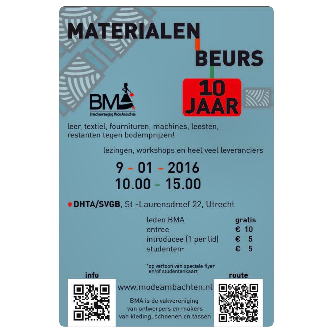 Materialen Beurs 2016 Utrecht